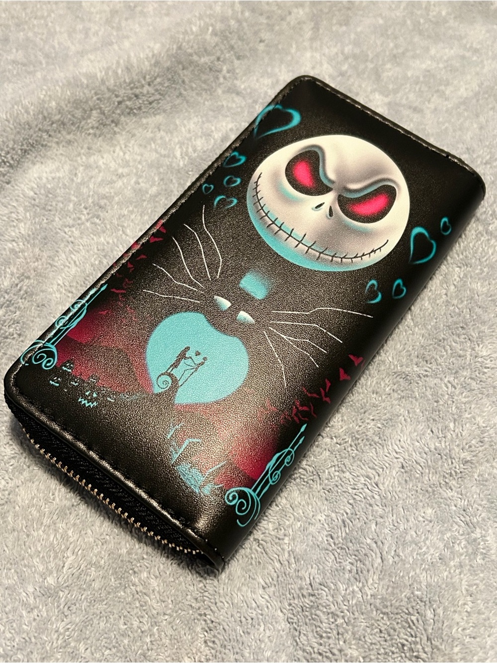 NIGHTMARE BEFORE CHRISTMAS JACK SKELLINGTON ZIP-AROUND LONG WALLET/NWT/NIP! - Picture 2 of 7
